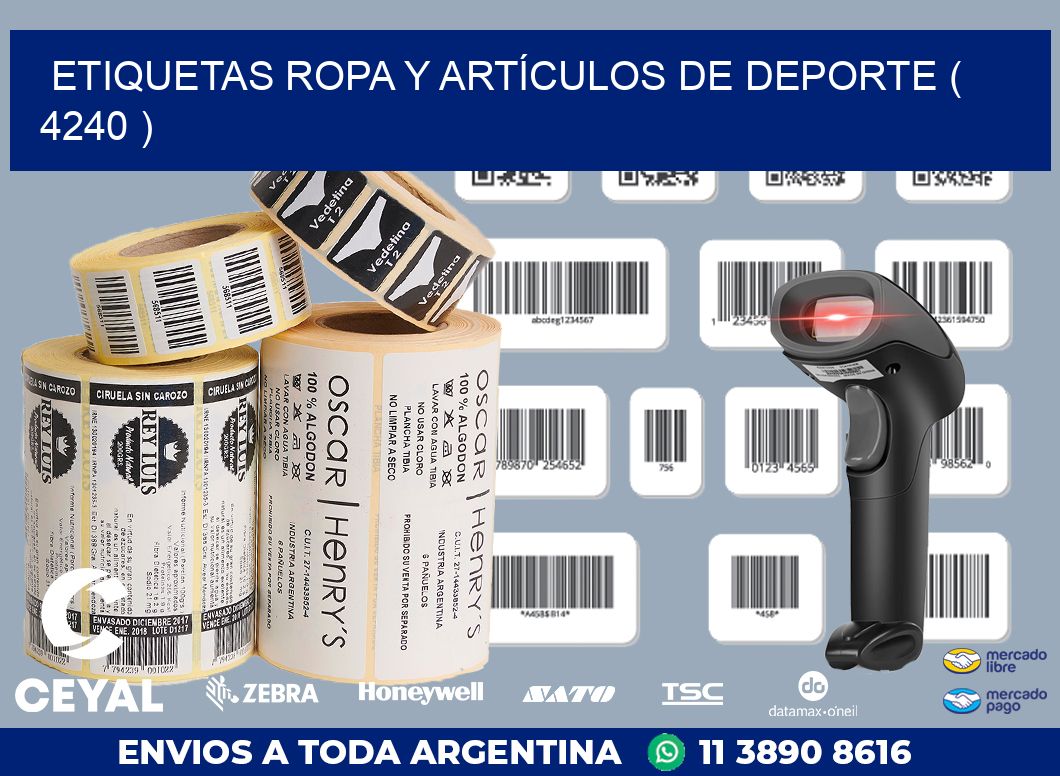 ETIQUETAS ROPA Y ARTÍCULOS DE DEPORTE ( 4240 )