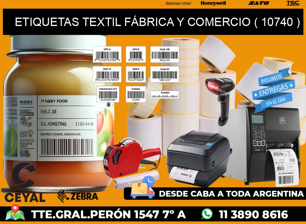 ETIQUETAS TEXTIL FÁBRICA Y COMERCIO ( 10740 )