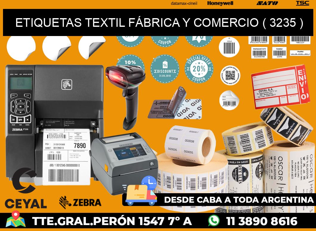 ETIQUETAS TEXTIL FÁBRICA Y COMERCIO ( 3235 )