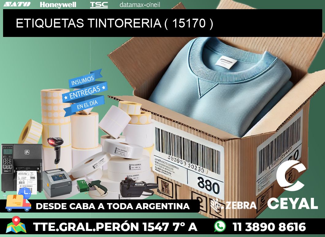 ETIQUETAS TINTORERIA ( 15170 )