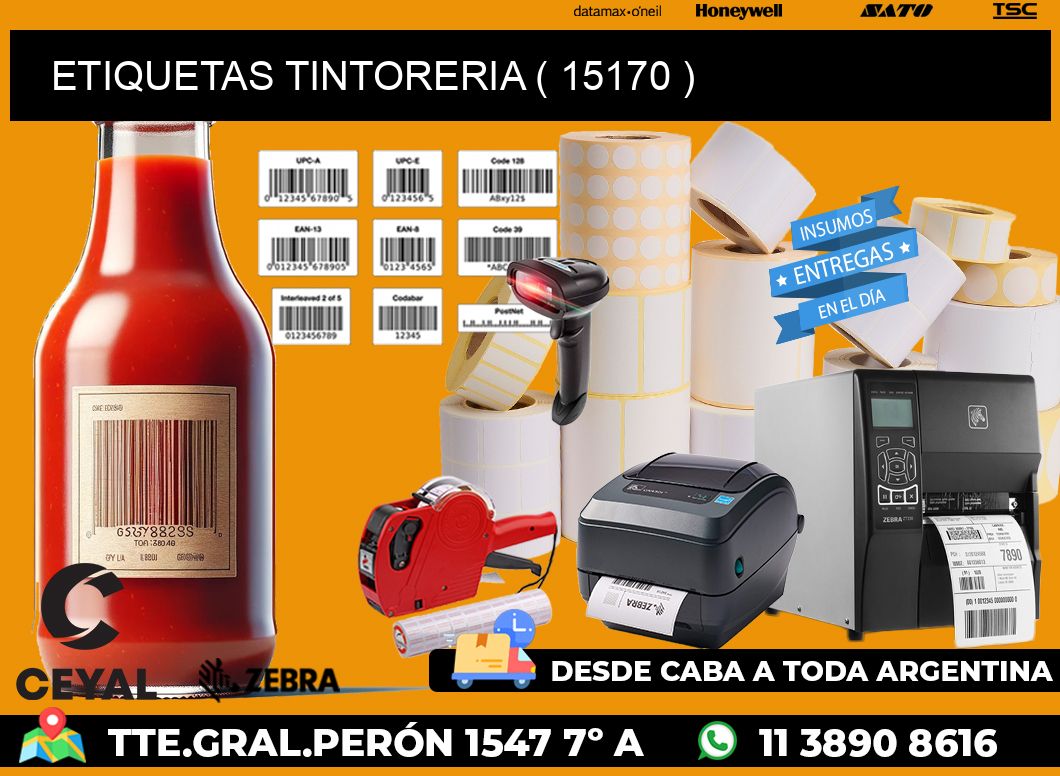 ETIQUETAS TINTORERIA ( 15170 )
