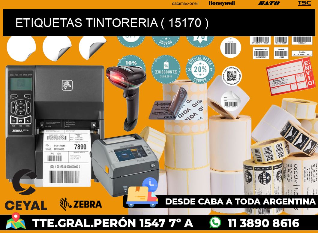 ETIQUETAS TINTORERIA ( 15170 )