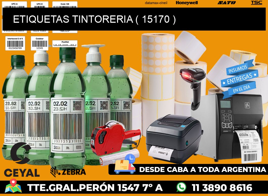 ETIQUETAS TINTORERIA ( 15170 )