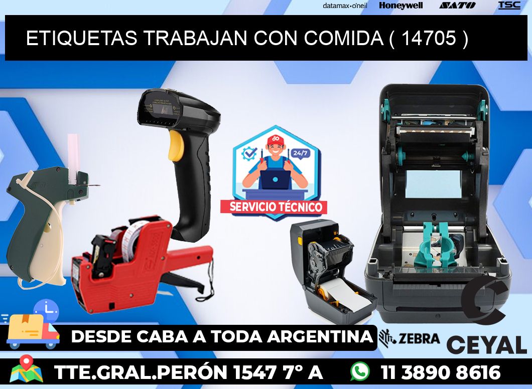 ETIQUETAS TRABAJAN CON COMIDA ( 14705 )