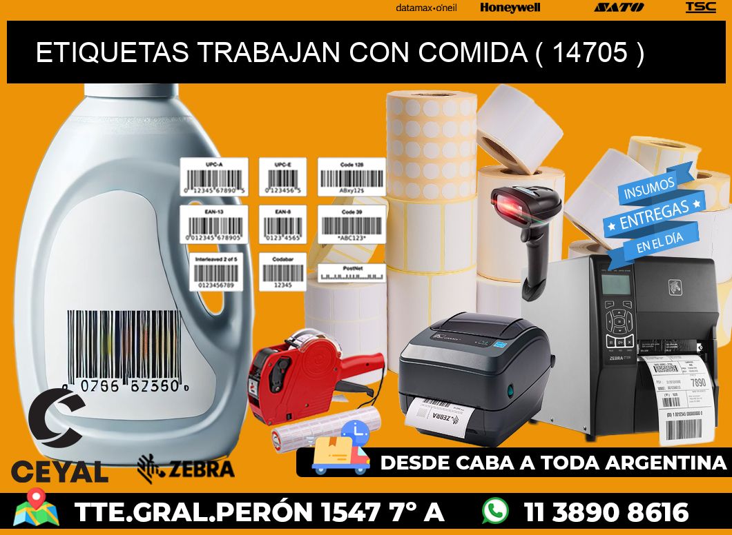 ETIQUETAS TRABAJAN CON COMIDA ( 14705 )