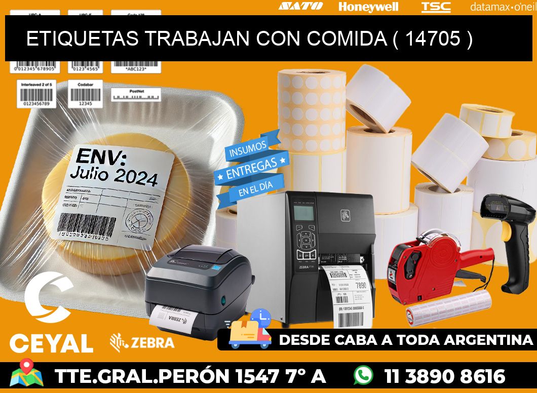 ETIQUETAS TRABAJAN CON COMIDA ( 14705 )
