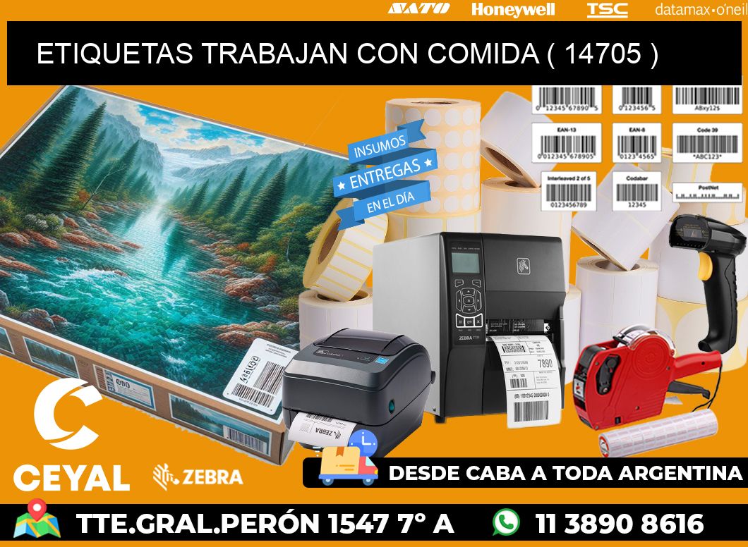 ETIQUETAS TRABAJAN CON COMIDA ( 14705 )