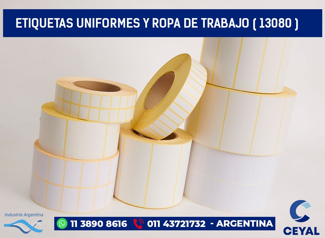 ETIQUETAS UNIFORMES Y ROPA DE TRABAJO ( 13080 )