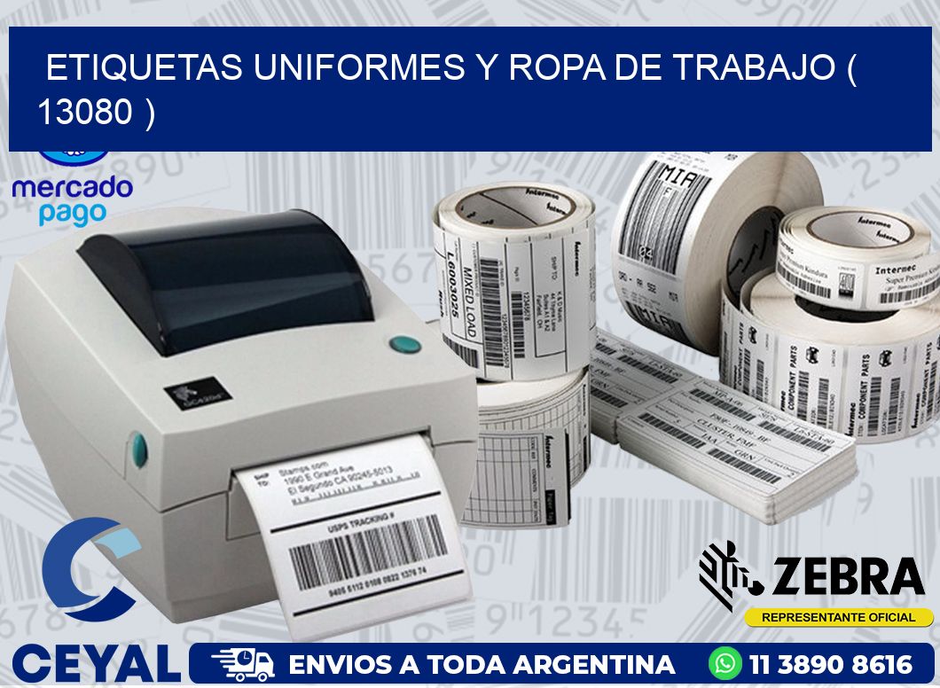 ETIQUETAS UNIFORMES Y ROPA DE TRABAJO ( 13080 )