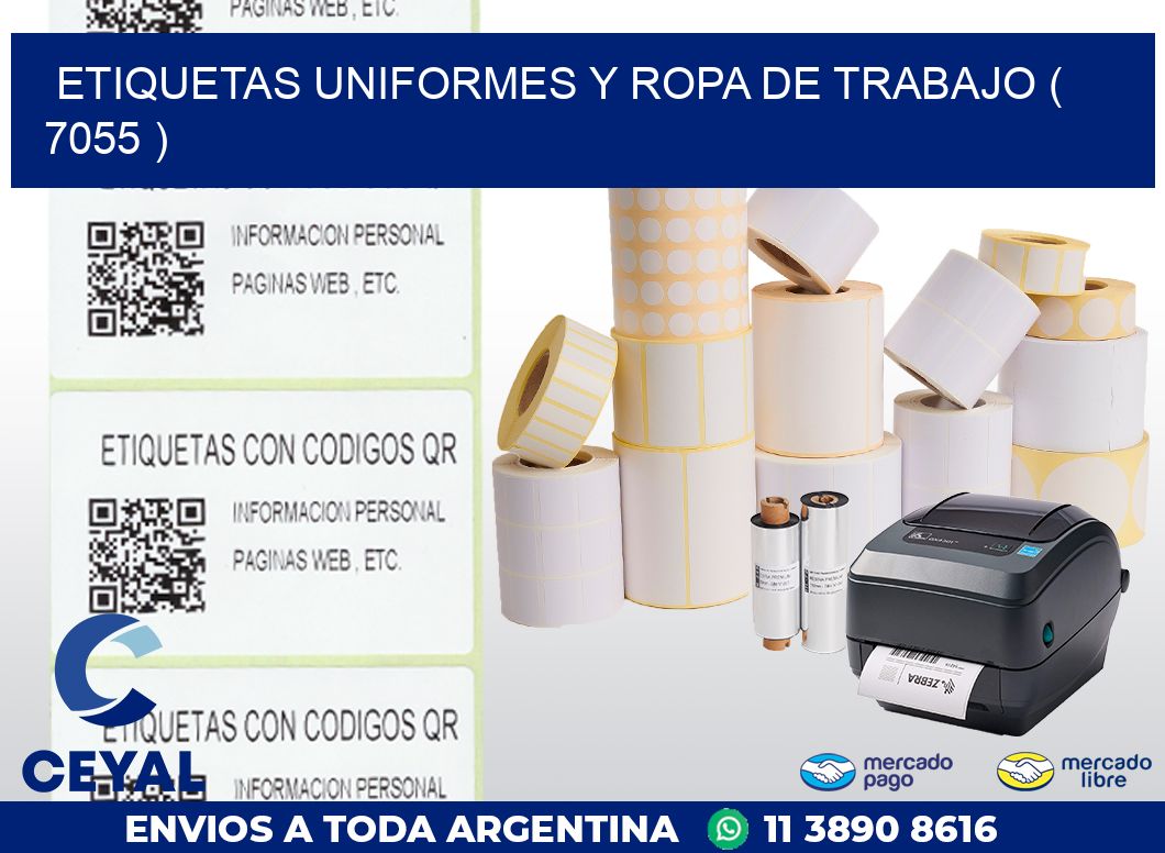 ETIQUETAS UNIFORMES Y ROPA DE TRABAJO ( 7055 )