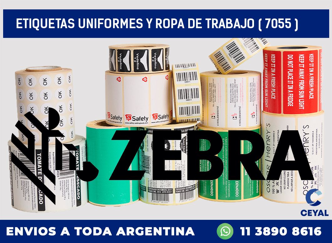 ETIQUETAS UNIFORMES Y ROPA DE TRABAJO ( 7055 )