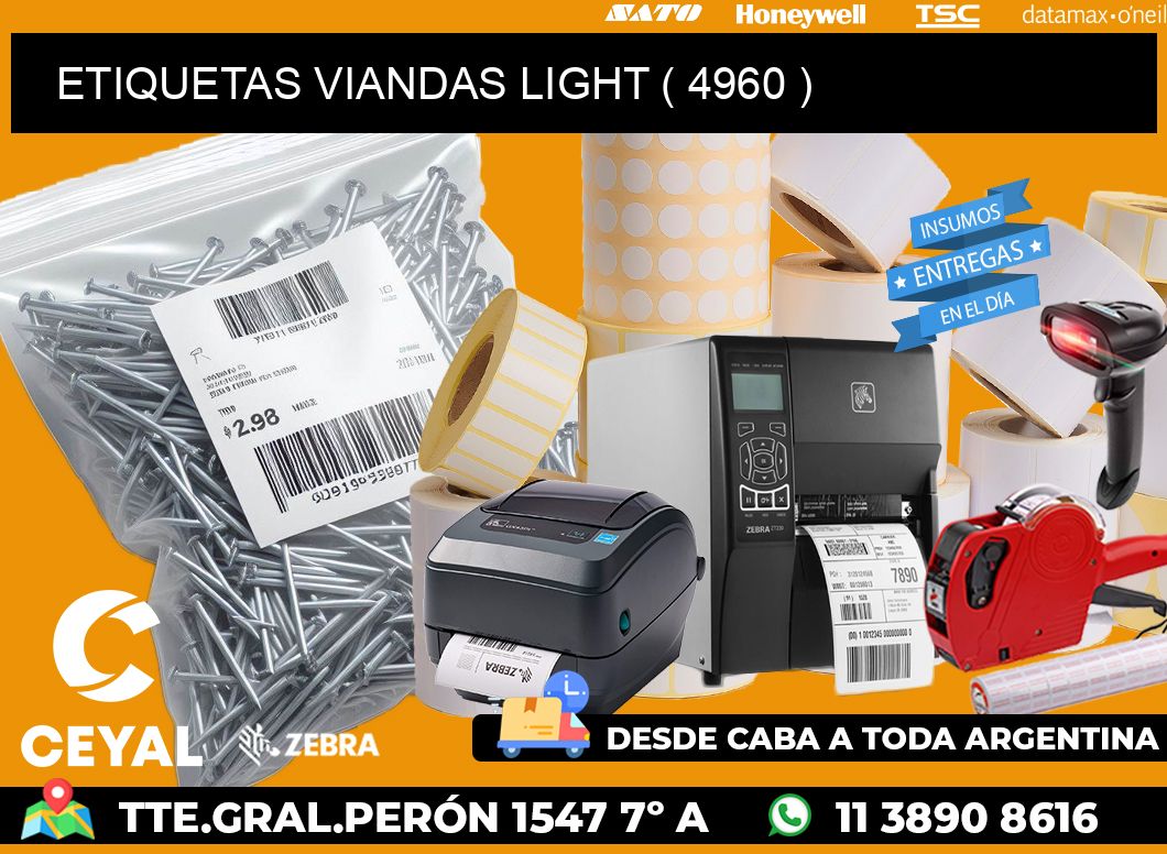 ETIQUETAS VIANDAS LIGHT ( 4960 )