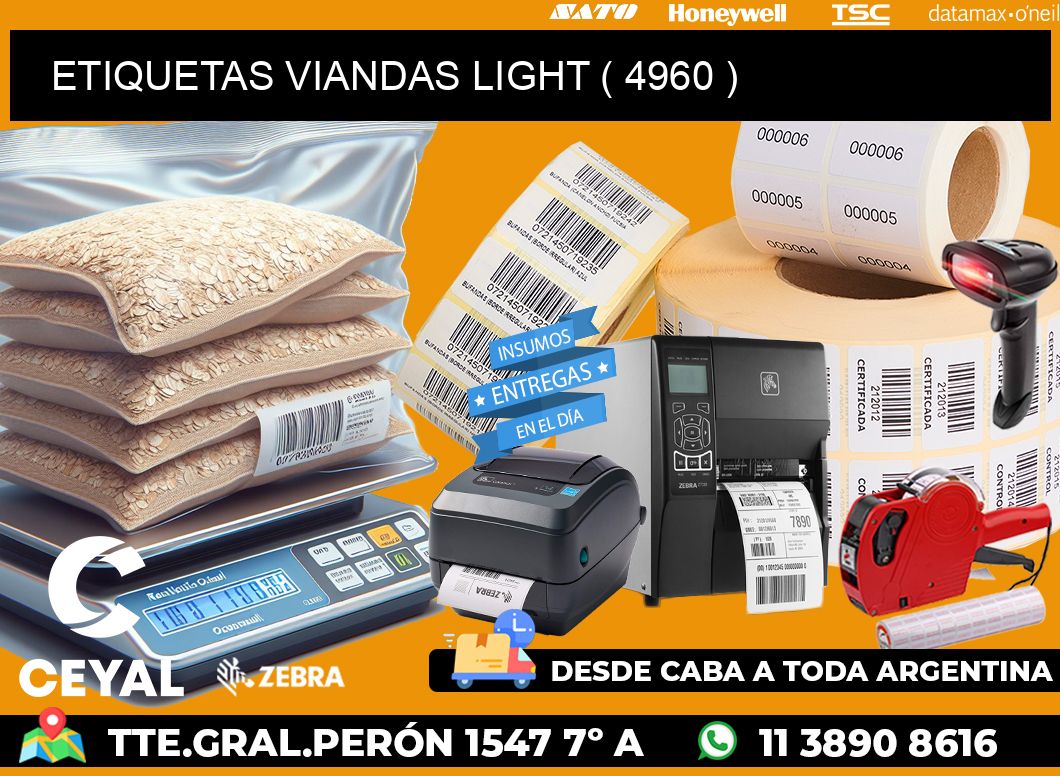 ETIQUETAS VIANDAS LIGHT ( 4960 )