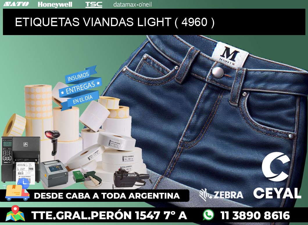 ETIQUETAS VIANDAS LIGHT ( 4960 )