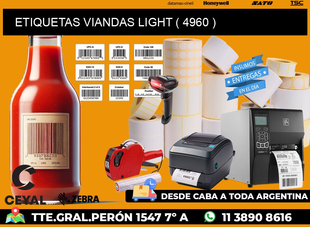 ETIQUETAS VIANDAS LIGHT ( 4960 )