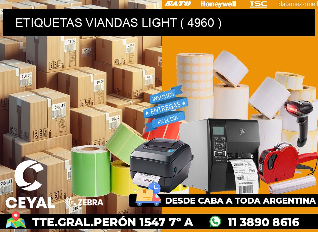 ETIQUETAS VIANDAS LIGHT ( 4960 )