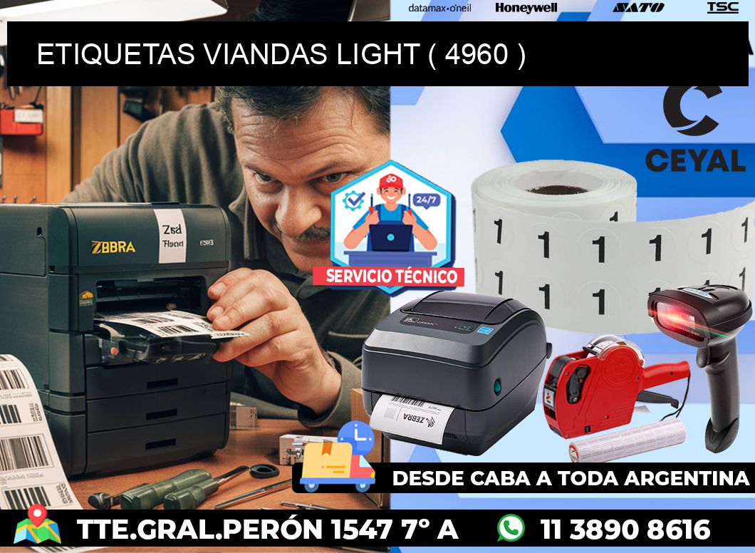 ETIQUETAS VIANDAS LIGHT ( 4960 )