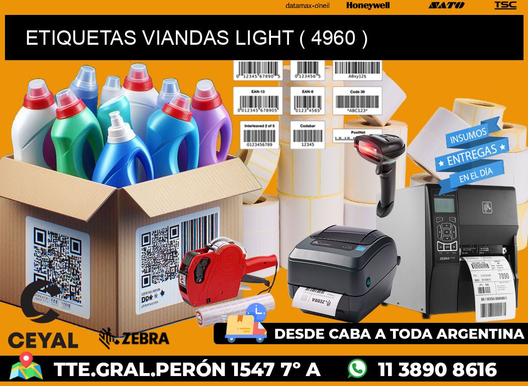 ETIQUETAS VIANDAS LIGHT ( 4960 )