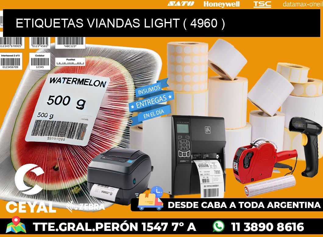 ETIQUETAS VIANDAS LIGHT ( 4960 )