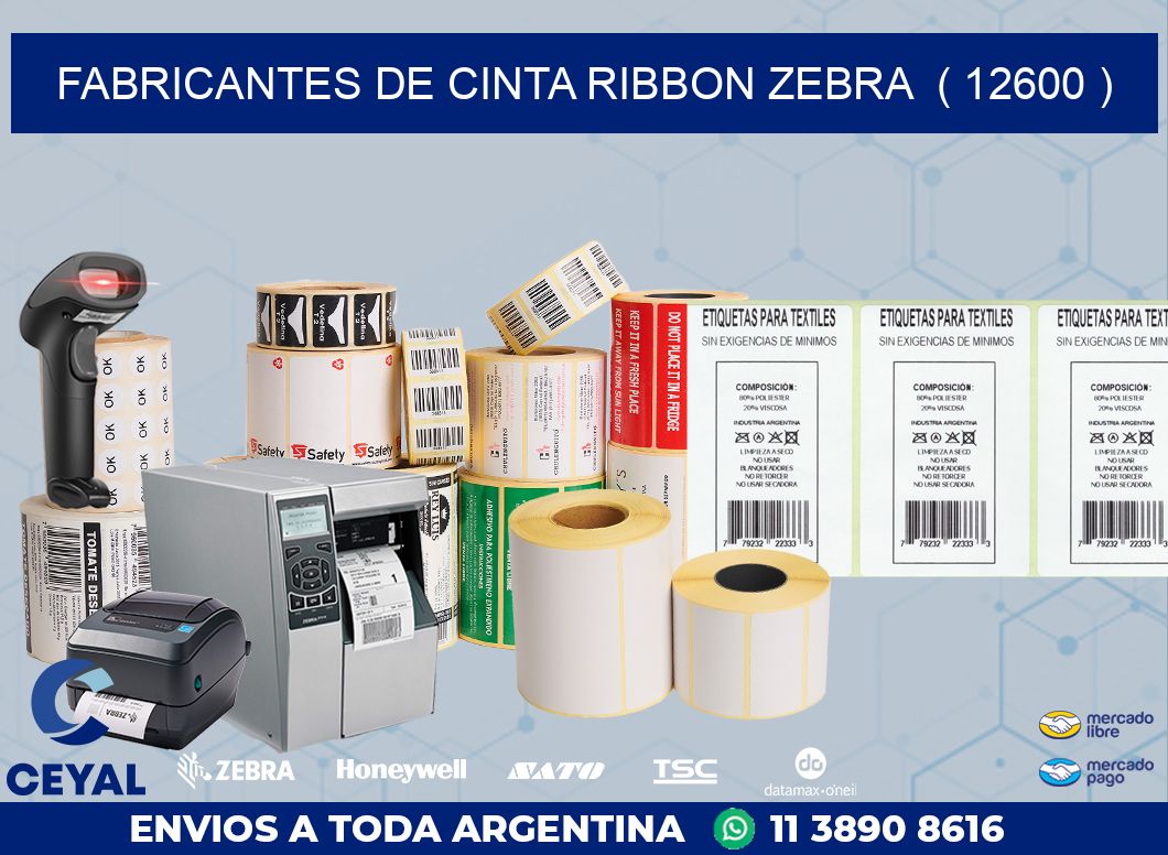 FABRICANTES DE CINTA RIBBON ZEBRA  ( 12600 )