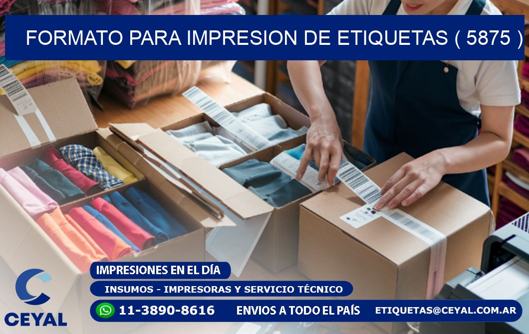 FORMATO PARA IMPRESION DE ETIQUETAS ( 5875 )