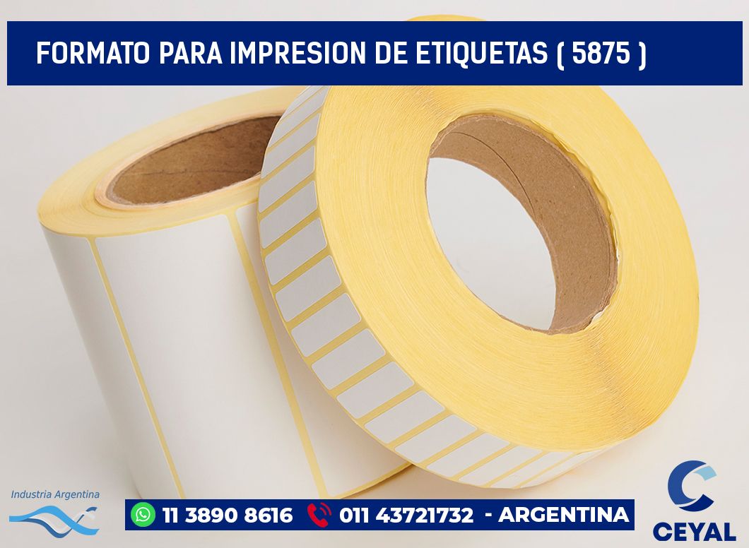FORMATO PARA IMPRESION DE ETIQUETAS ( 5875 )