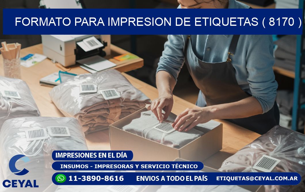 FORMATO PARA IMPRESION DE ETIQUETAS ( 8170 )