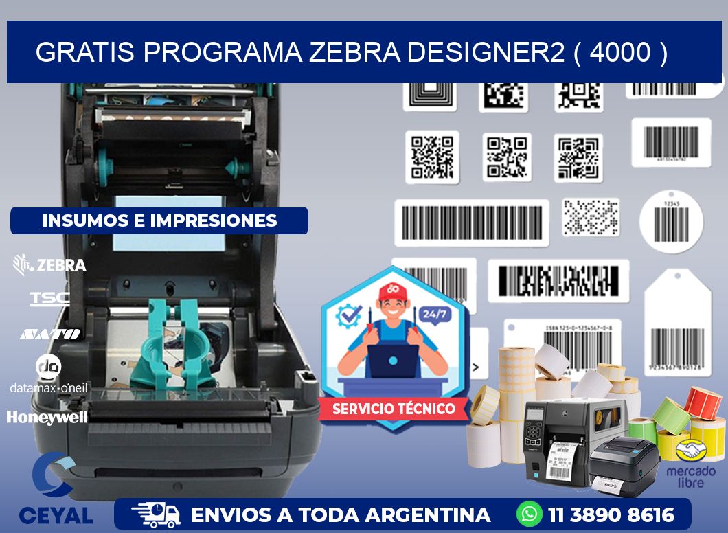 GRATIS PROGRAMA ZEBRA DESIGNER2 ( 4000 )