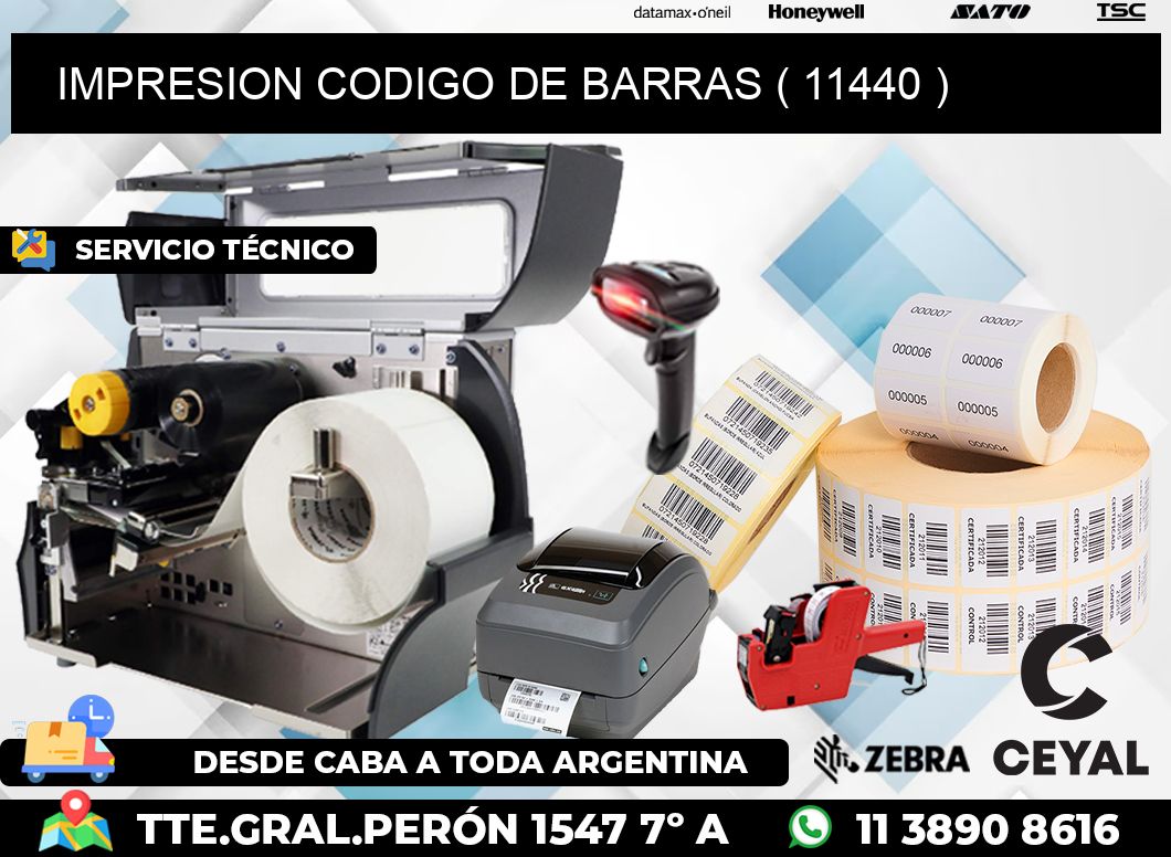 IMPRESION CODIGO DE BARRAS ( 11440 )