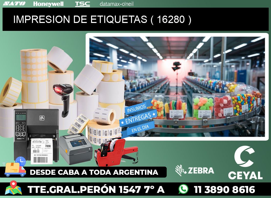 IMPRESION DE ETIQUETAS ( 16280 )