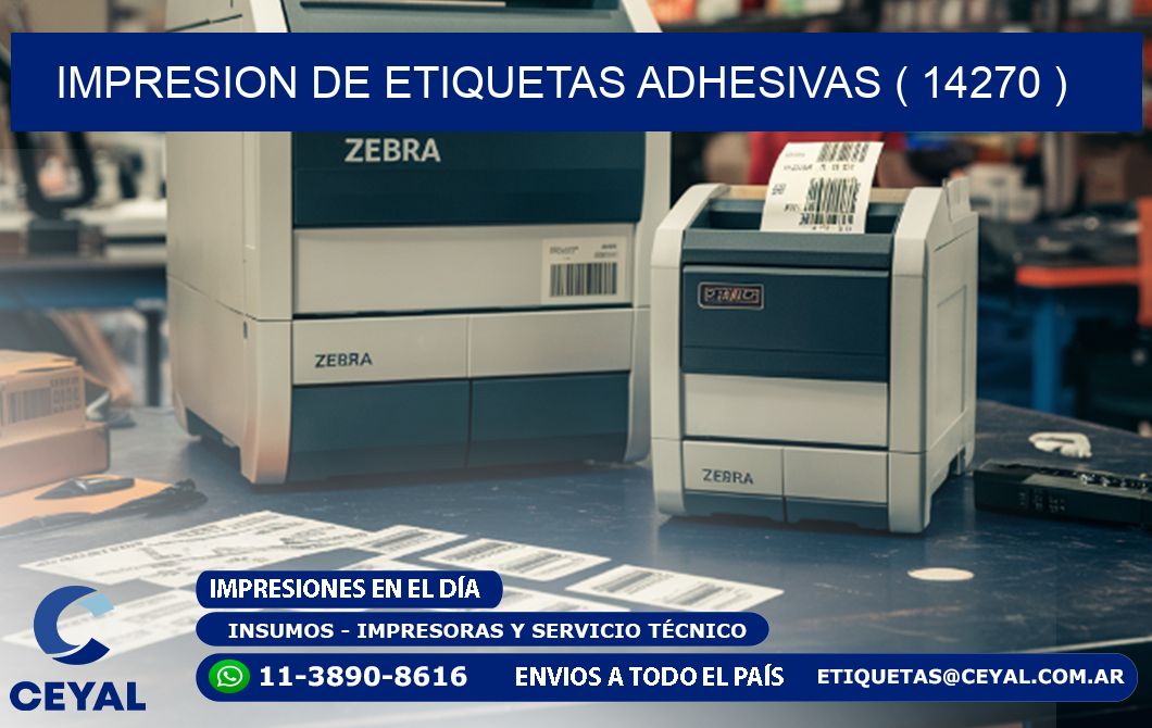 IMPRESION DE ETIQUETAS ADHESIVAS ( 14270 )