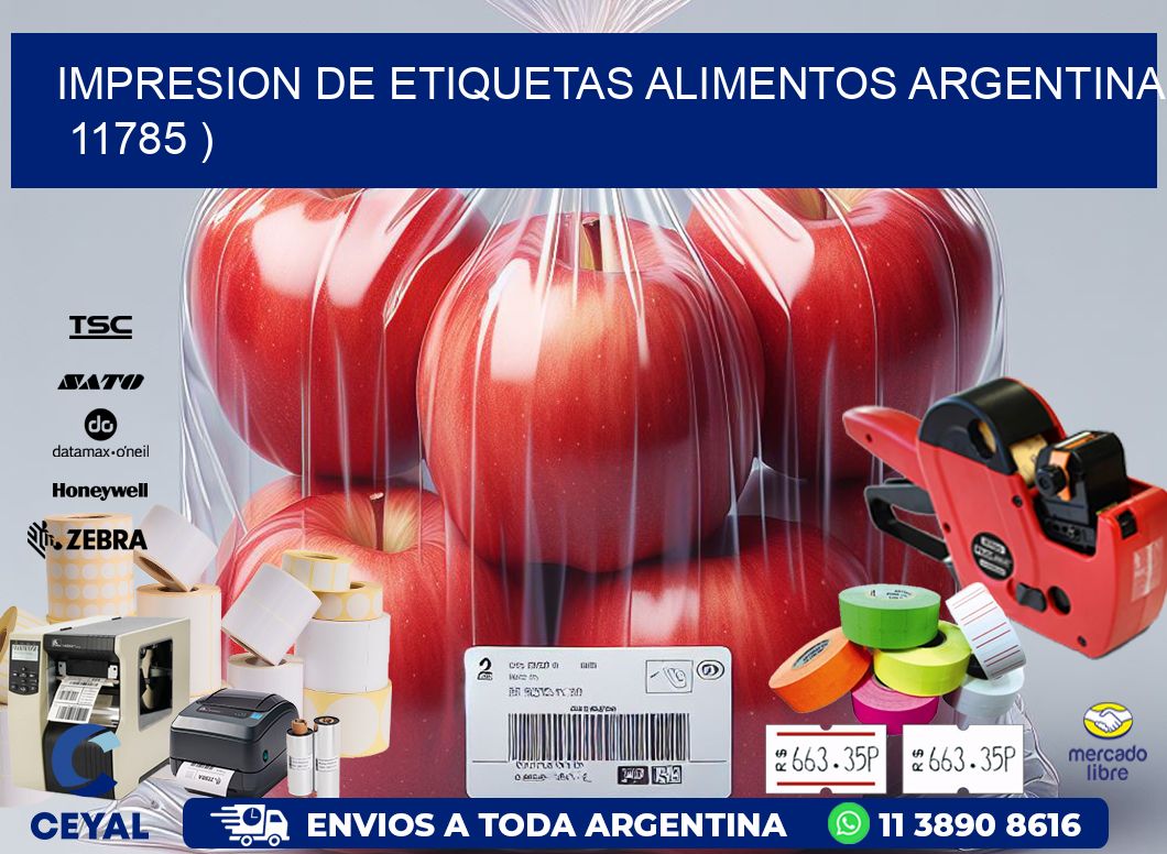 IMPRESION DE ETIQUETAS ALIMENTOS ARGENTINA   11785 )
