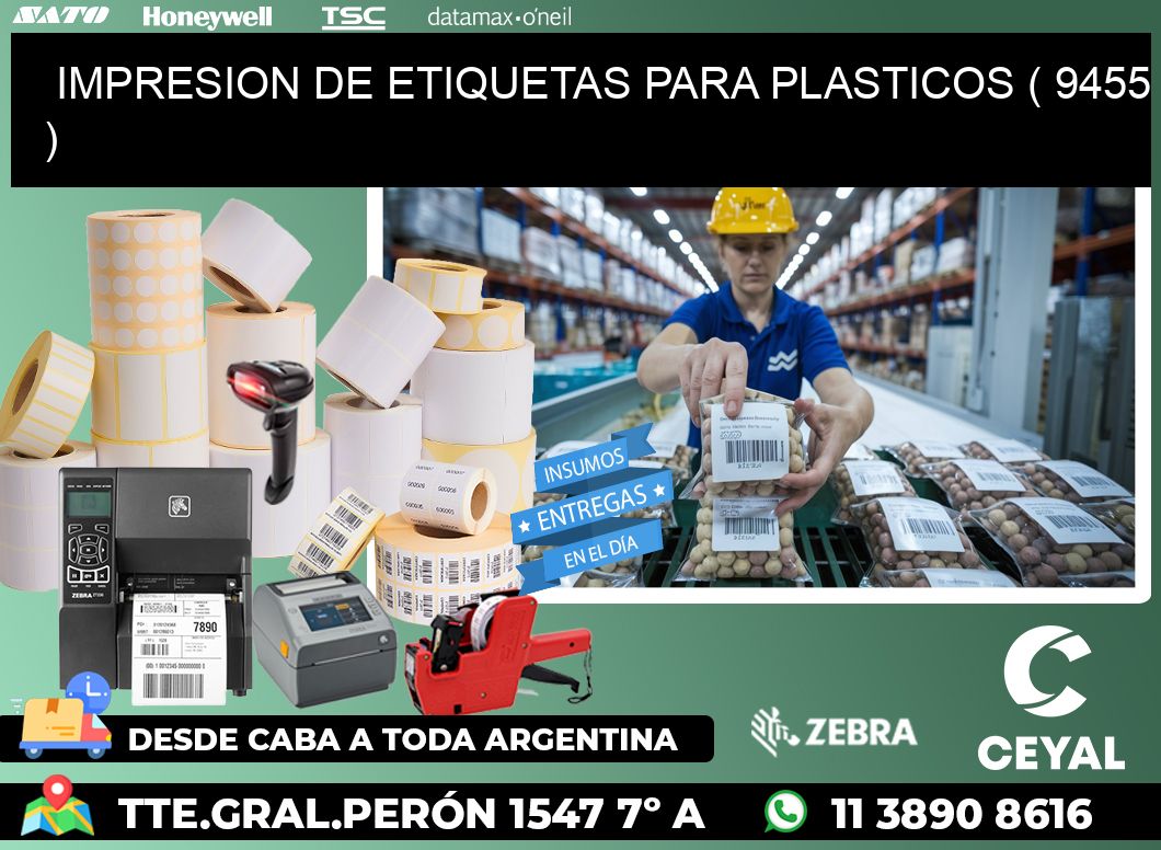 IMPRESION DE ETIQUETAS PARA PLASTICOS ( 9455 )