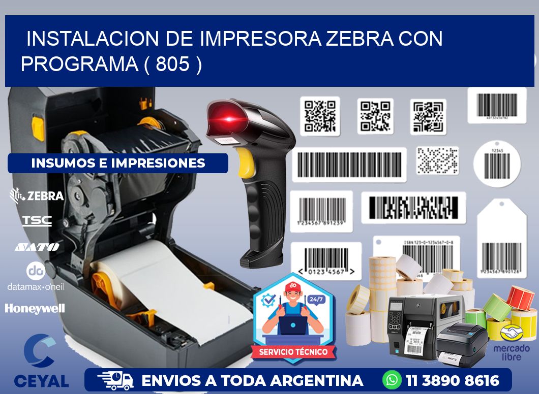 INSTALACION DE IMPRESORA ZEBRA CON PROGRAMA ( 805 )