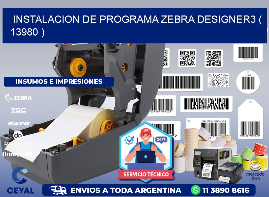 INSTALACION DE PROGRAMA ZEBRA DESIGNER3 ( 13980 )