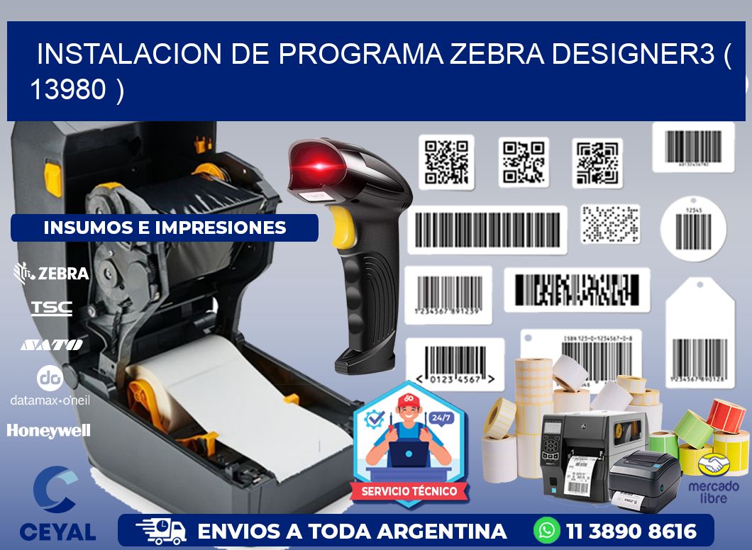 INSTALACION DE PROGRAMA ZEBRA DESIGNER3 ( 13980 )