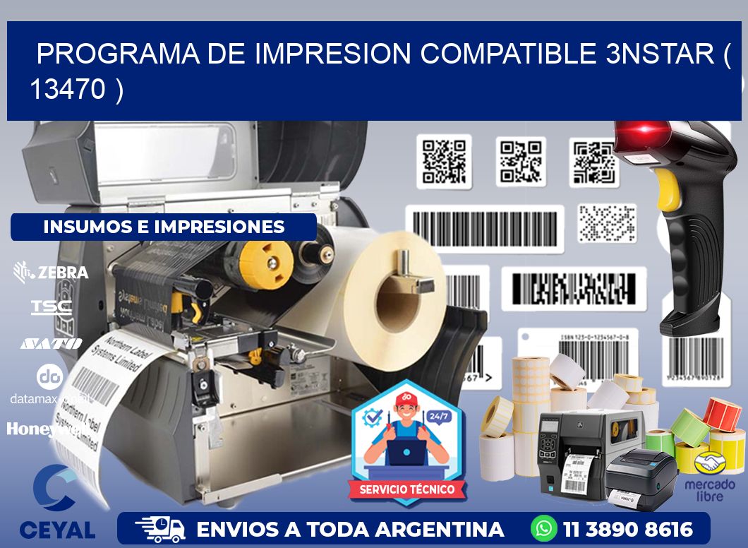 PROGRAMA DE IMPRESION COMPATIBLE 3NSTAR ( 13470 )