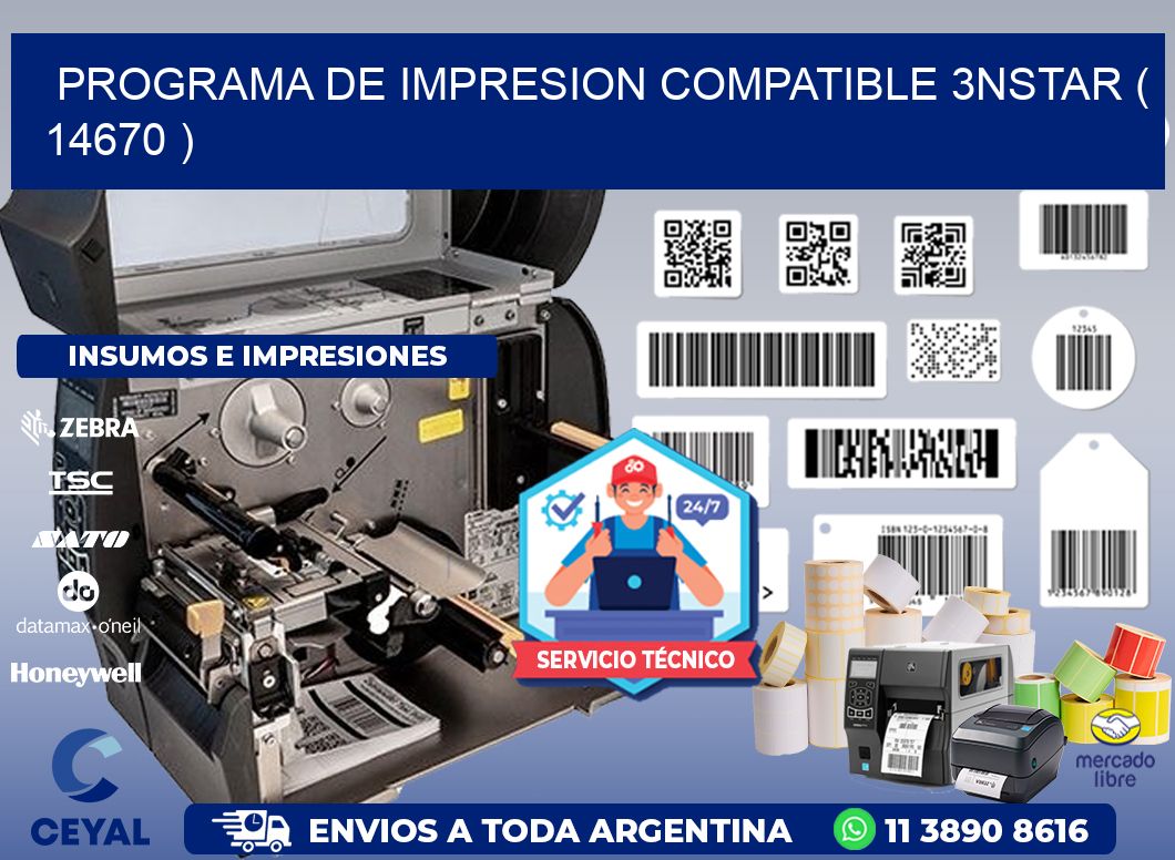 PROGRAMA DE IMPRESION COMPATIBLE 3NSTAR ( 14670 )