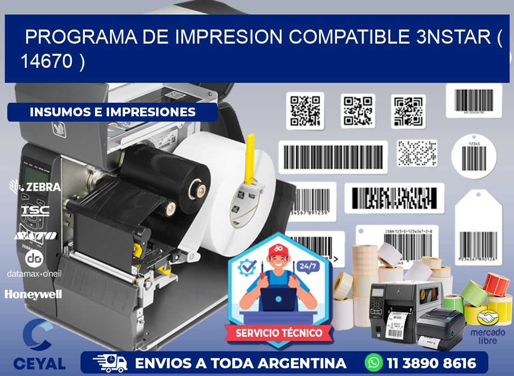 PROGRAMA DE IMPRESION COMPATIBLE 3NSTAR ( 14670 )