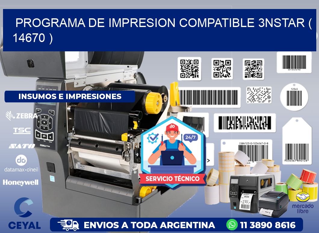 PROGRAMA DE IMPRESION COMPATIBLE 3NSTAR ( 14670 )