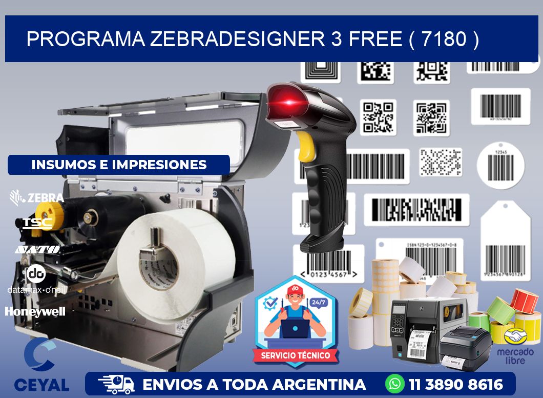 PROGRAMA ZEBRADESIGNER 3 FREE ( 7180 )