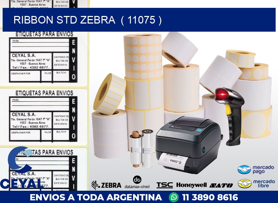 RIBBON STD ZEBRA  ( 11075 )