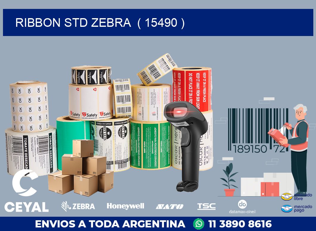 RIBBON STD ZEBRA  ( 15490 )