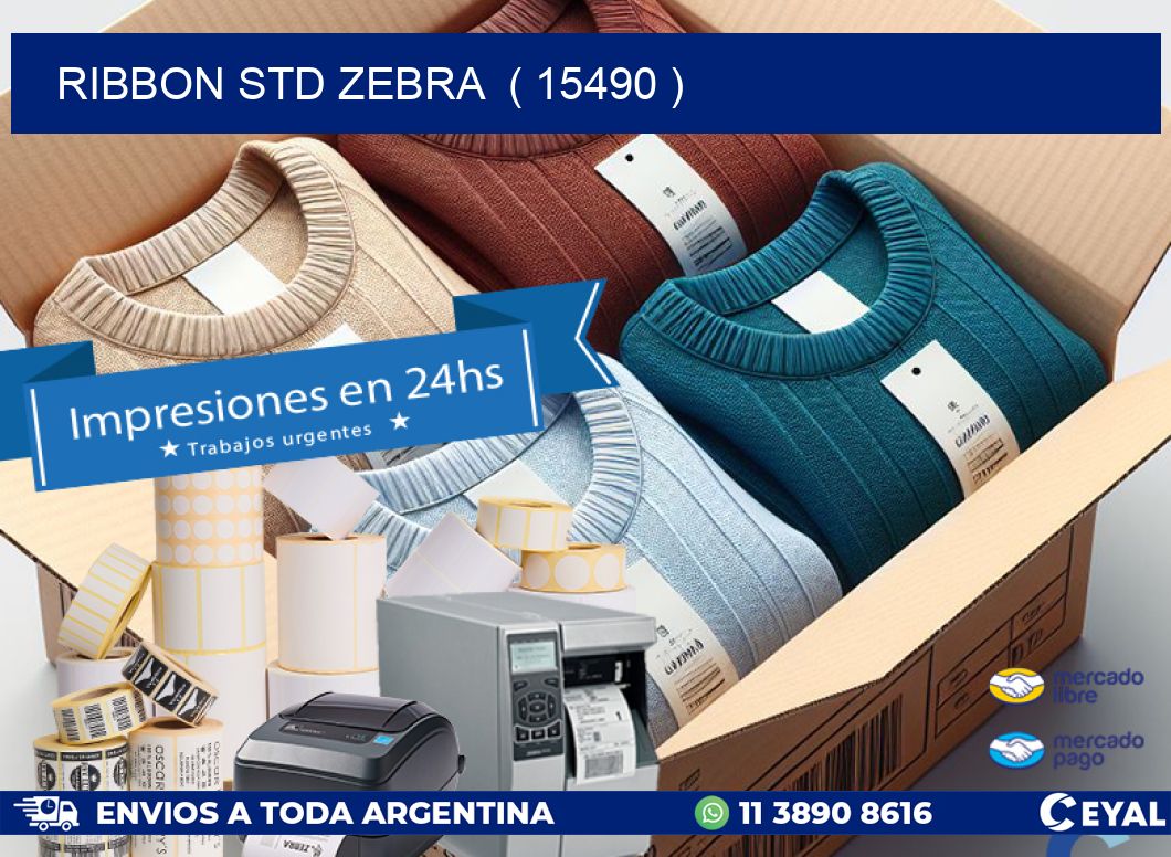 RIBBON STD ZEBRA  ( 15490 )