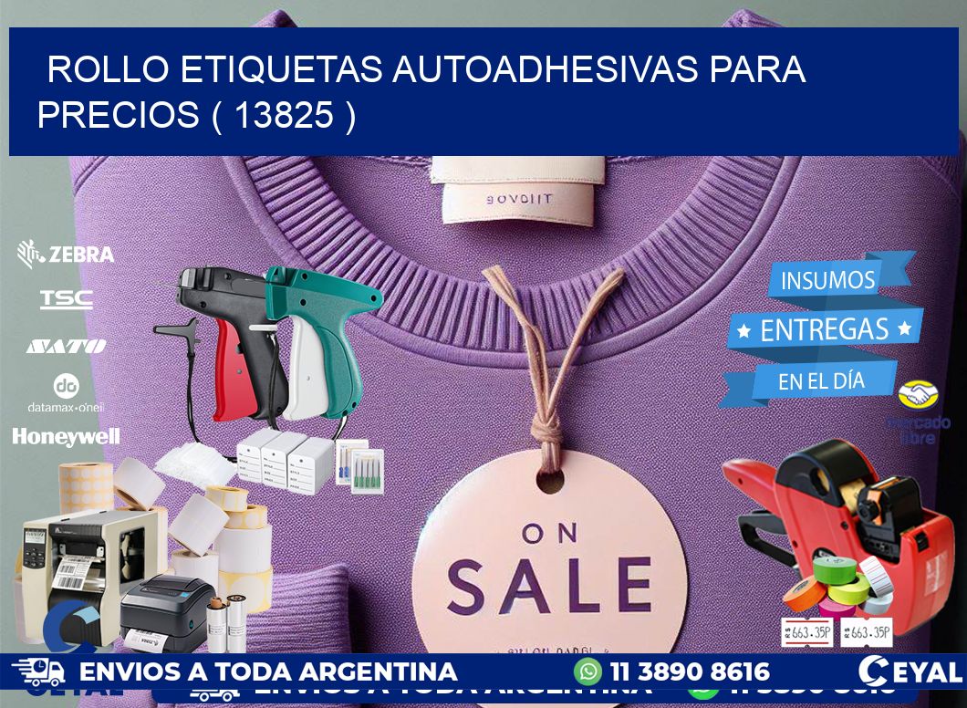 ROLLO ETIQUETAS AUTOADHESIVAS PARA PRECIOS ( 13825 )