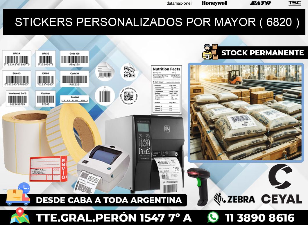 STICKERS PERSONALIZADOS POR MAYOR ( 6820 )