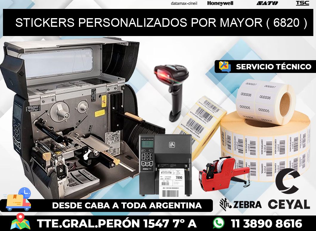 STICKERS PERSONALIZADOS POR MAYOR ( 6820 )