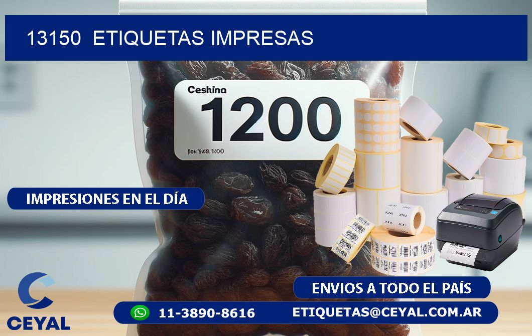 13150  ETIQUETAS IMPRESAS