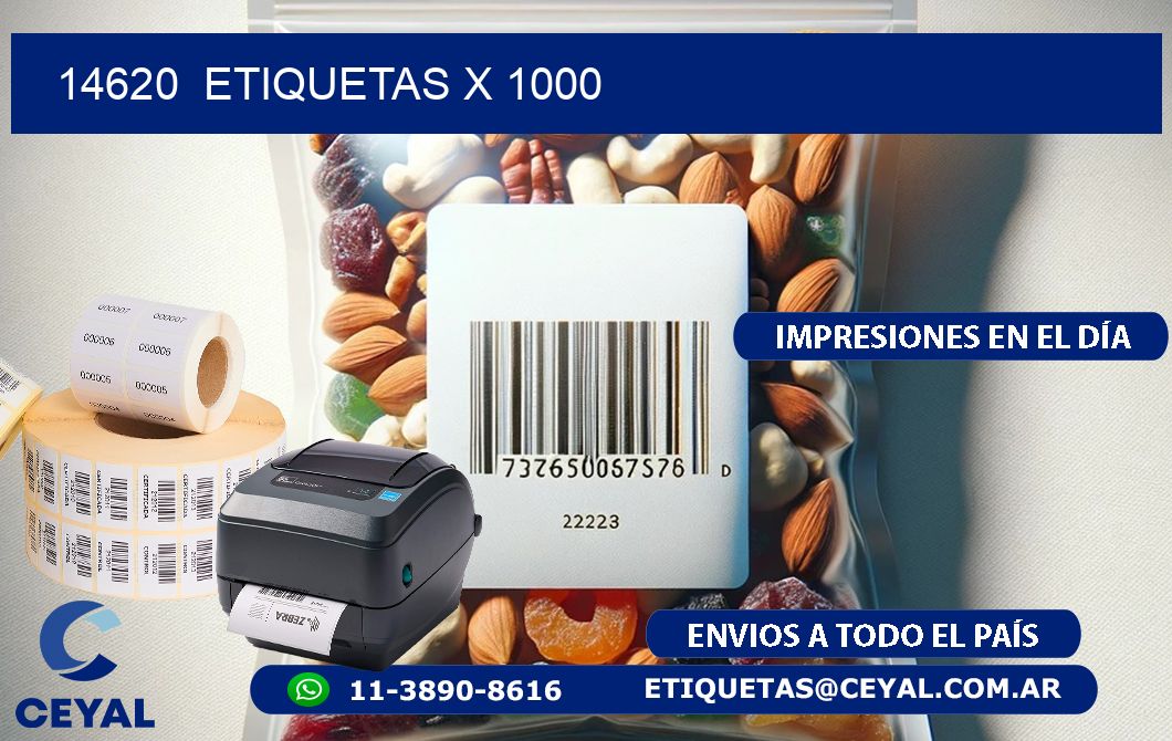 14620  ETIQUETAS X 1000