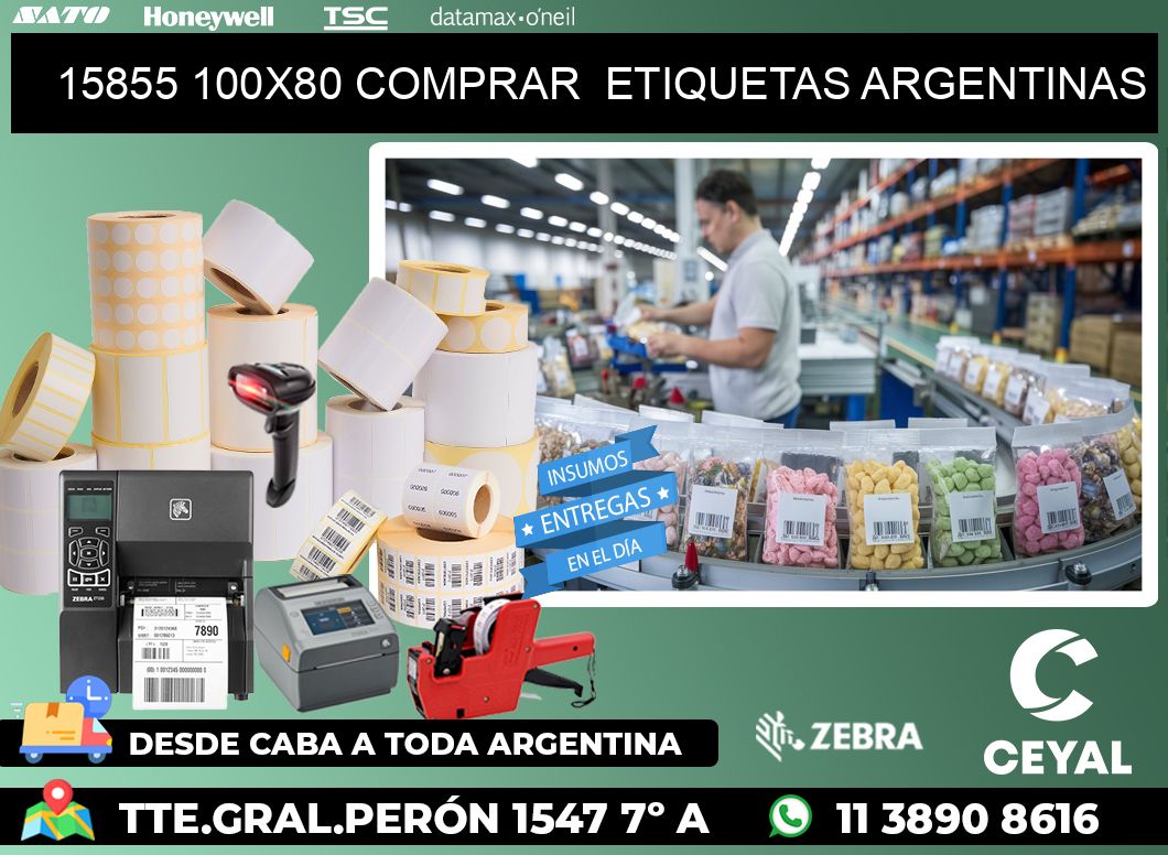 15855 100X80 COMPRAR  ETIQUETAS ARGENTINAS